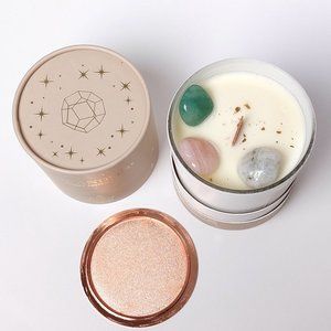 CANCER Zodiac Sign Luxury Scented Soy Candle Gemstones Birthday Present Gift